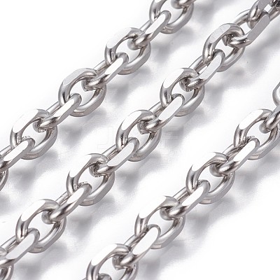 Tarnish Resistant 304 Stainless Steel Cable Chains CHS-P007-27P-02-1