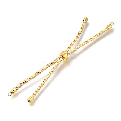 Braided Cotton Cord Slider Bracelet Making MAK-R001-01G-17-1