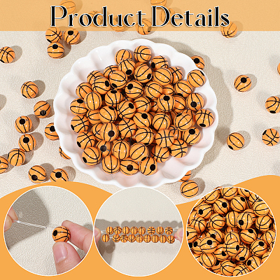 200Pcs Acrylic Beads OACR-PA0001-66C-1