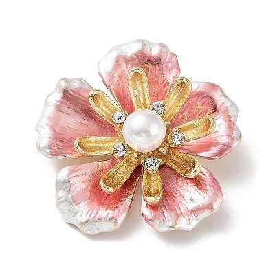 Alloy Pave Crystal Rhinestone Brooch JEWB-M035-04G-01-1