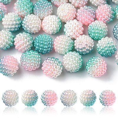 Imitation Pearl Acrylic Beads OACR-FS0001-32B-1