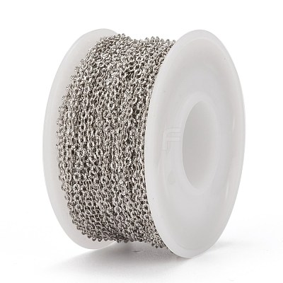 Tarnish Resistant 304 Stainless Steel Cable Chains CHS-N002-02A-P-1
