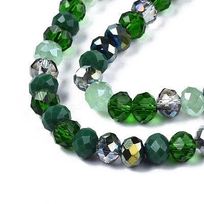 Electroplate Glass Beads Strands X-EGLA-N002-12D-1