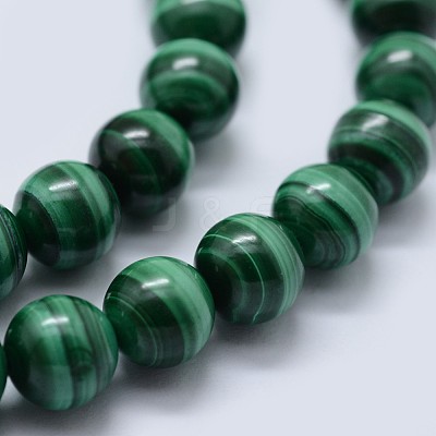 Natural Malachite Beads Strands G-F571-27AA1-7mm-1