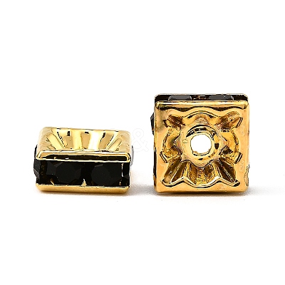 Brass Rhinestone Spacer Beads RSB074NF-04G-1