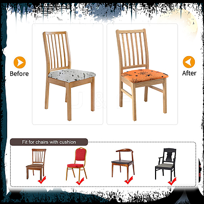 Hallowmas Polyester Chair Cover AJEW-WH20005-15A-1