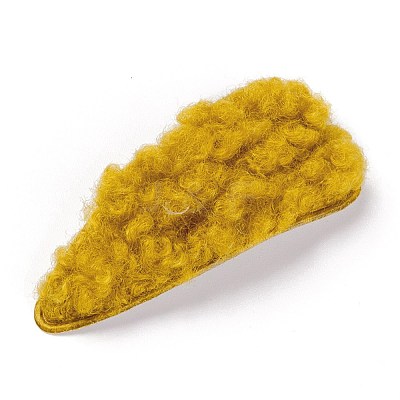 Faux Fur Imitation Lambs Wool Snap Hair Clips PHAR-P004-02-1