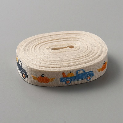 10 Yards Autumn Theme Cotton Ribbons OCOR-WH0070-41A-1