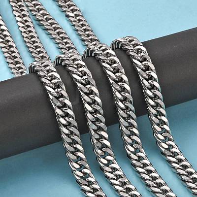 Tarnish Resistant 201 Stainless Steel Double Link Chains CHS-A003E-3.0mm-1