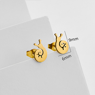 304 Stainless Steel Stud Earrings for Women WG40EEF-01-1
