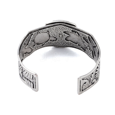 Constellation Alloy Open Cuff Bangles for Women Men LS-BJEW-C064-01AS-03-1