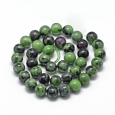 Natural Ruby in Zoisite Beads Strands LS-G-R446-4mm-25-1
