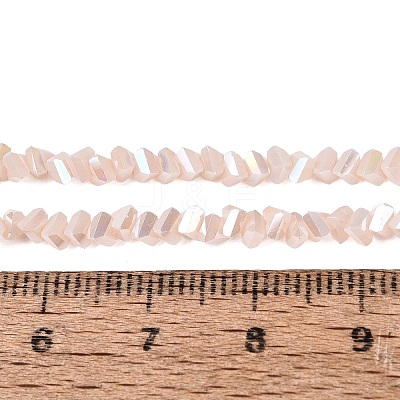 Electroplate Opaque Glass Beads Strands EGLA-Q139-01A-C03-1