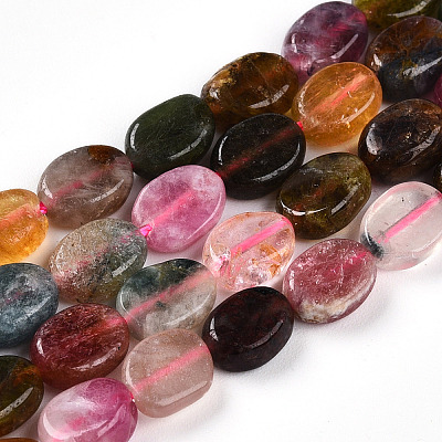 Natural Multicolor Tourmaline Beads Strands G-T140-14-1