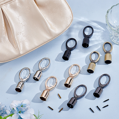 10Pcs 5 Colors Zinc Alloy Cord Ends FIND-GA0007-49-1