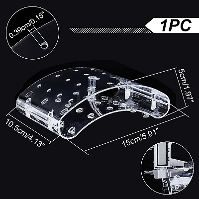 20-Hole Arc-Shaped Transparent Acrylic Lollipop Display Holder ODIS-WH0043-03A-1