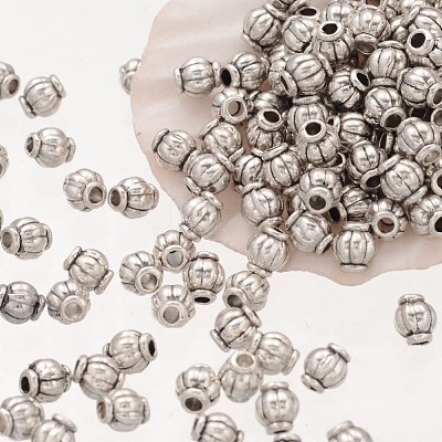 Barrel Tibetan Silver Spacer Beads A575-NF-1