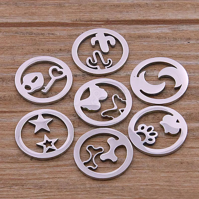 201 Stainless Steel Pendants STAS-H246-02P-1