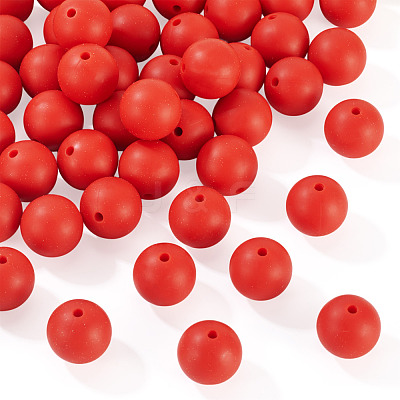 50Pcs Food Grade Eco-Friendly Silicone Beads SIL-TA0002-89C-1