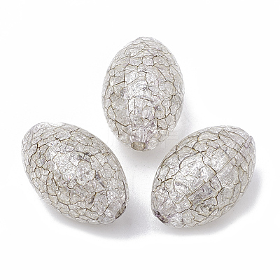 Crackle Acrylic Beads X-CACR-N001-01-1