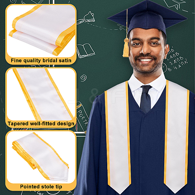 Polyester Graduation Stole AJEW-WH0518-49C-1