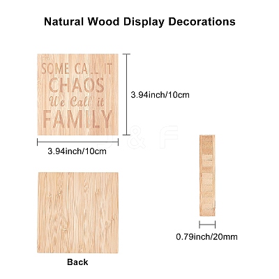 Natural Wood Display Decorations AJEW-CN0001-09B-1
