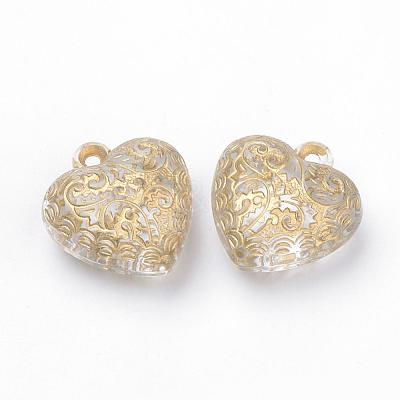 Plating Transparent Acrylic Pendants PACR-Q115-43-1