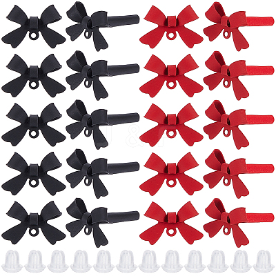 40Pcs 2 Colors Alloy Stud Earring Findings EJEW-SP0001-23-1