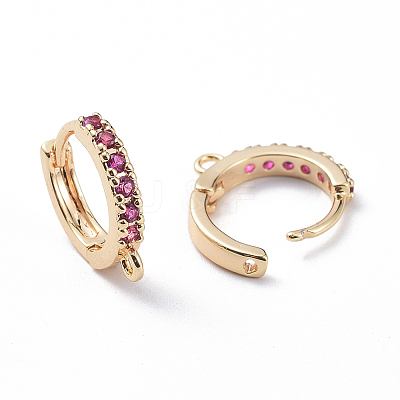 Brass Hoop Earring Findings X-KK-S345-064-1