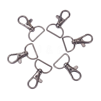 Zinc Alloy Swivel Lobster Claw Clasps PALLOY-YW0001-02B-1