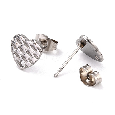 Non-Tarnish 304 Stainless Steel Stud Earring Findings STAS-I183-04A-P-1