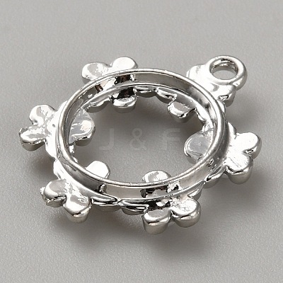 White Series Love Bow Alloy Acrylic Pendant PALLOY-WH0115-01P-01-1
