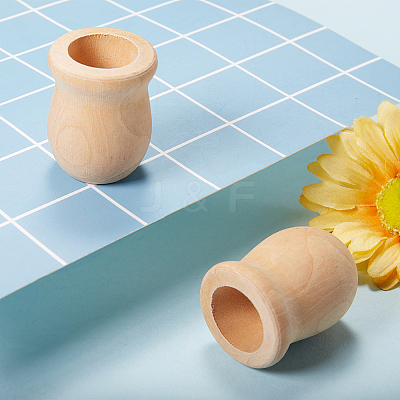 Unfinished Blank Wooden Vase WOOD-GF0001-04-1
