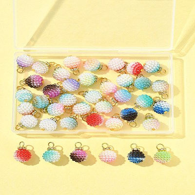 40Pcs Acrylic Pendants PALLOY-FS00035-1