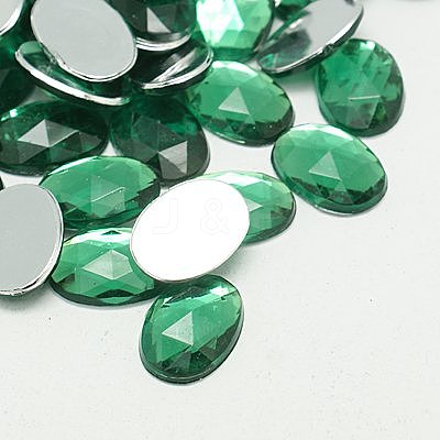 Imitation Taiwan Acrylic Rhinestone Cabochons GACR-A008-18x25mm-09-1