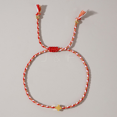 Mother's Day Adjustable Brass Bead Braided Bead Bracelets YE2550-7-1