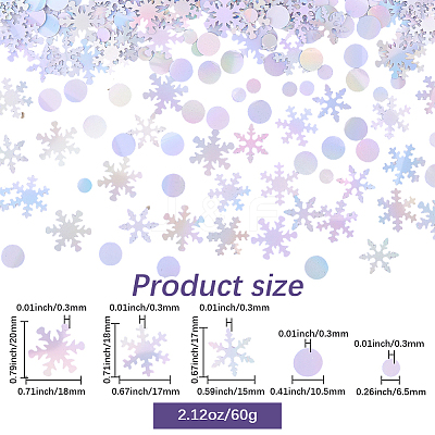 60G Christmas Snowflake Paper Confetti DIY-CY0002-42-1