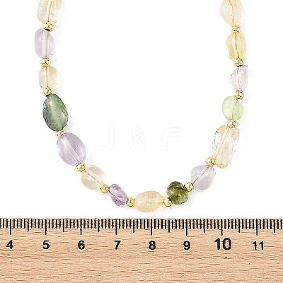 Natural Quartz Beaded Necklaces for Women NJEW-JN06381-1