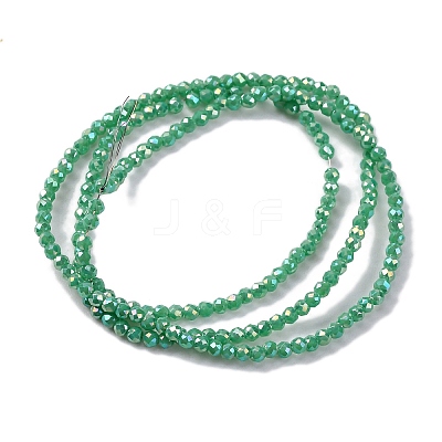 Transparent Electroplate Glass Beads Strands EGLA-H107-01A-B01-1