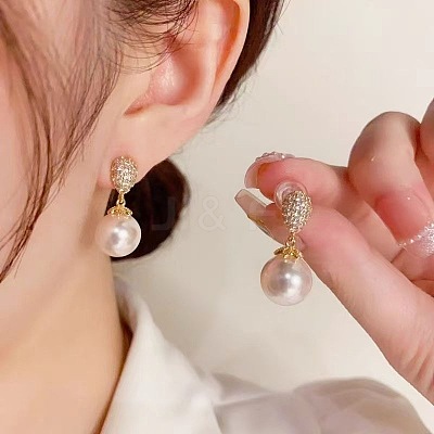 Alloy Rhinestone Teardrop Stud Earrings WG02693-01-1