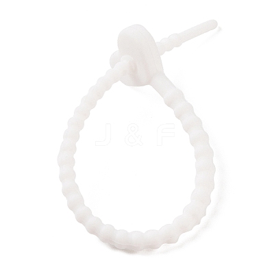 Heart Shape Silicone Cable Zip Ties AJEW-C034-02G-1