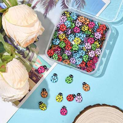 120Pcs Transparent Resin Insect Decoden Cabochons CRES-FS0001-30-1