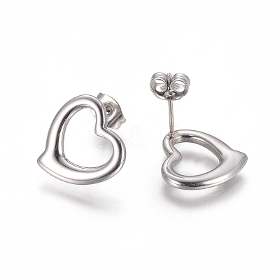 304 Stainless Steel Stud Earrings EJEW-I235-15-1