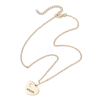 Mother's Day 304 Stainless Steel Pendant Necklace NJEW-TA00194-02-1