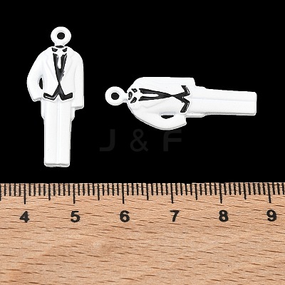 Spray Paint Alloy Pendants ENAM-K076-37B-1