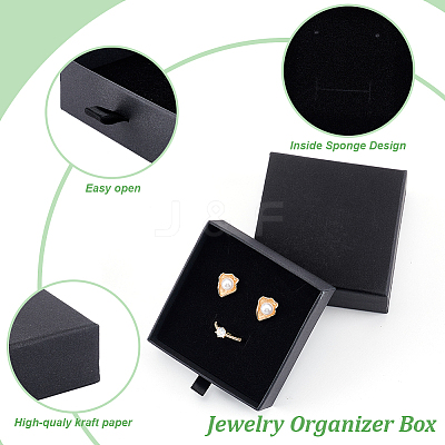 Kraft Paper Necklace Earring Storage Gift Drawer Boxes CON-WH0095-87A-1