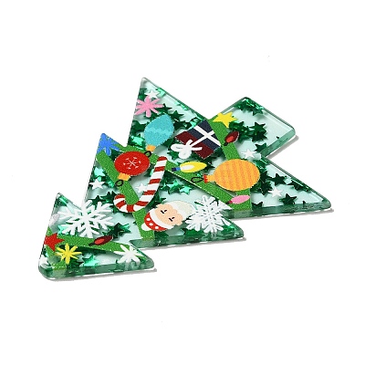 Christmas Theme Double-sided Printed Acrylic Pendants SACR-F007-03B-1