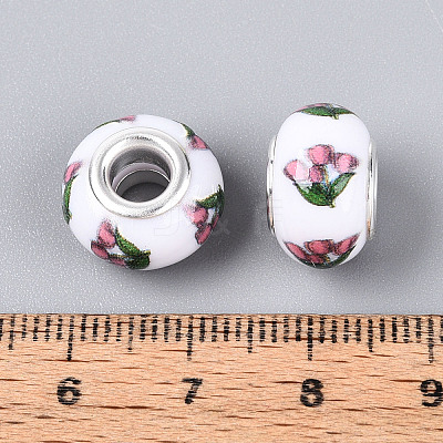 Opaque Resin European Beads RPDL-T004-01G-1