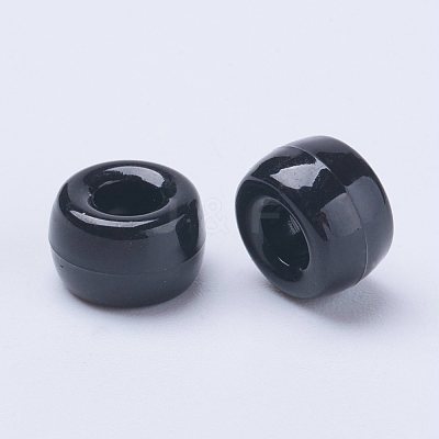 Opaque Acrylic European Beads X-PL338-45-1