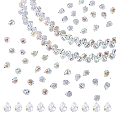 2Strands Electroplate Glass Beads Strands GLAA-GA0002-38B-1